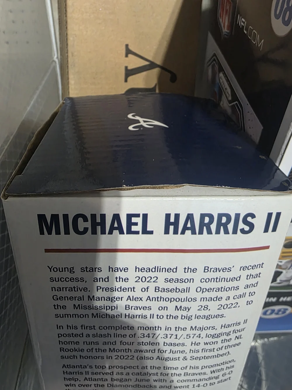 Atlanta Braves Michael Harris ll Red & Black Baseball Bobblehead - NO BOX
